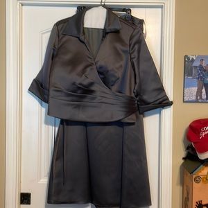 Two piece formal skirt and blouse.